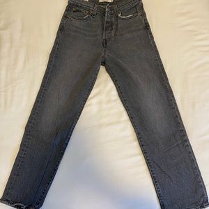 wedgie straight levi's - black faded wash